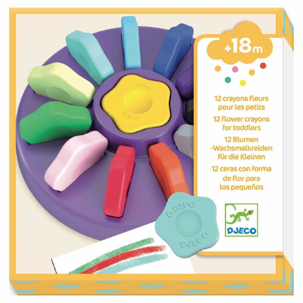 Les couleurs - pour les petits 12 crayons fleurs
