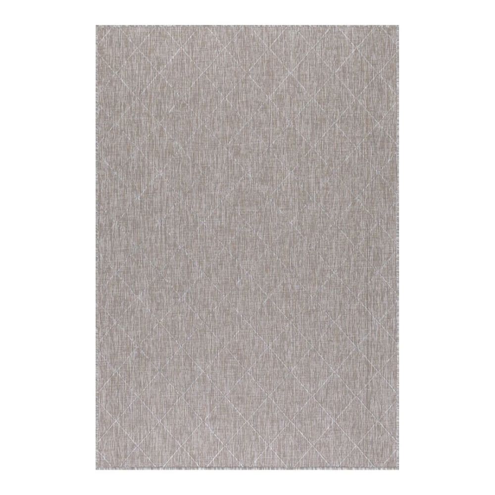 Tapis géométrique design en polypropylène beige 120x170