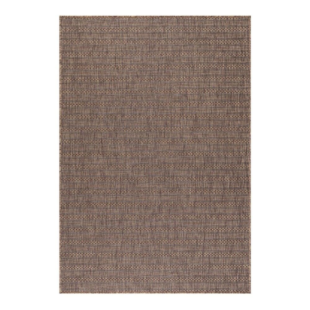 Tapis rayé design en polypropylène cuivre 120x170