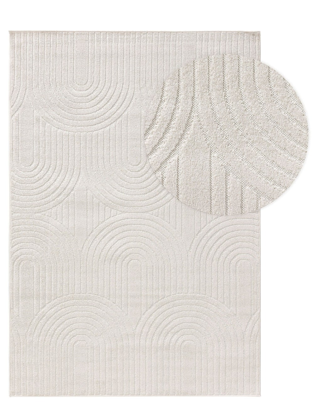 Tapis d'extérieur & intérieur crème 120x170