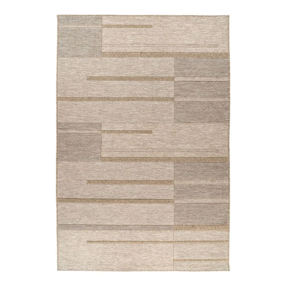 Tapis géométrique design en polypropylène taupe 120x170