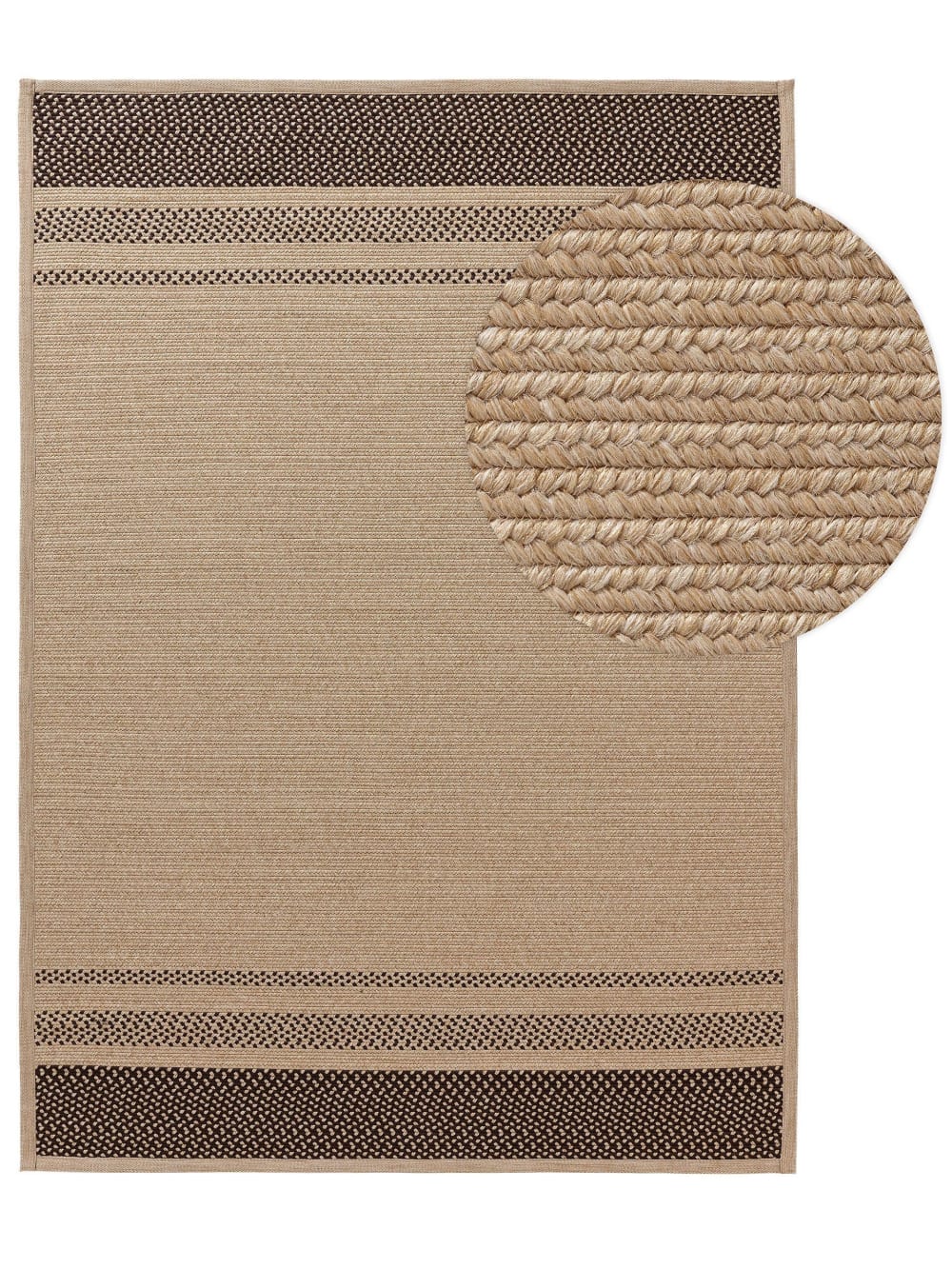 Tapis d'extérieur & intérieur marron 120x170