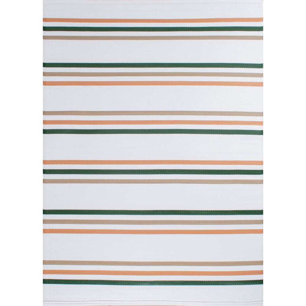Tapis d'extérieur motifs rayures vert 120 X 160 cm