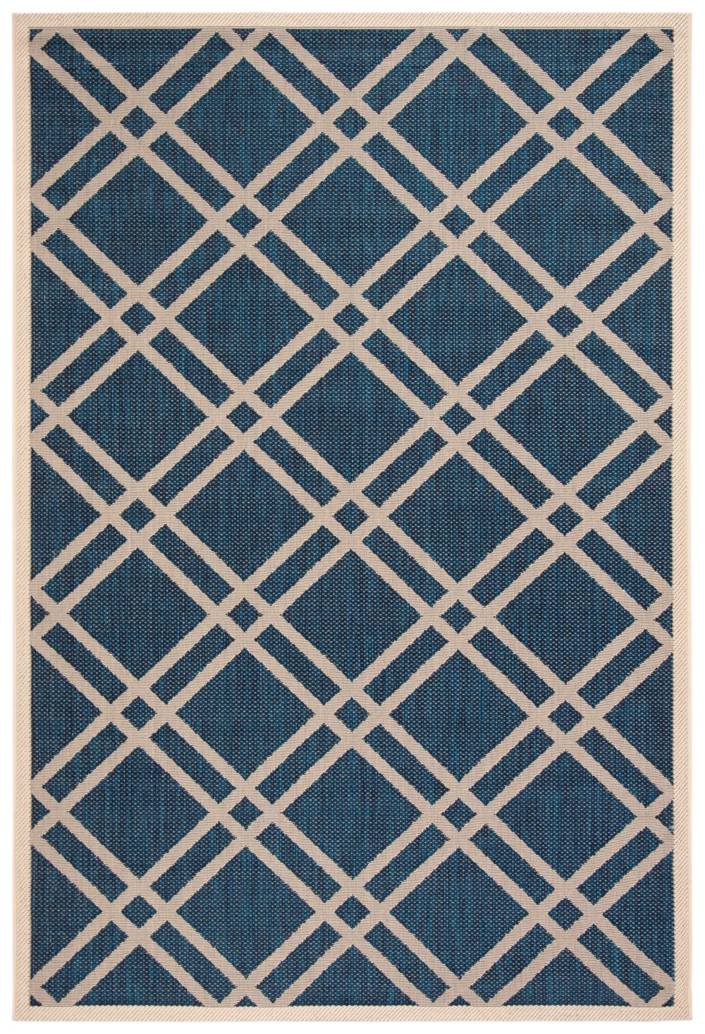 Tapis bleu marine/neutre 122 x 170 cm