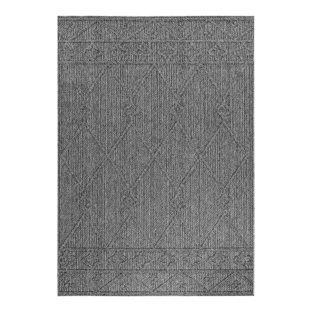 Tapis ethnique berbère en polypropylène gris 120x170