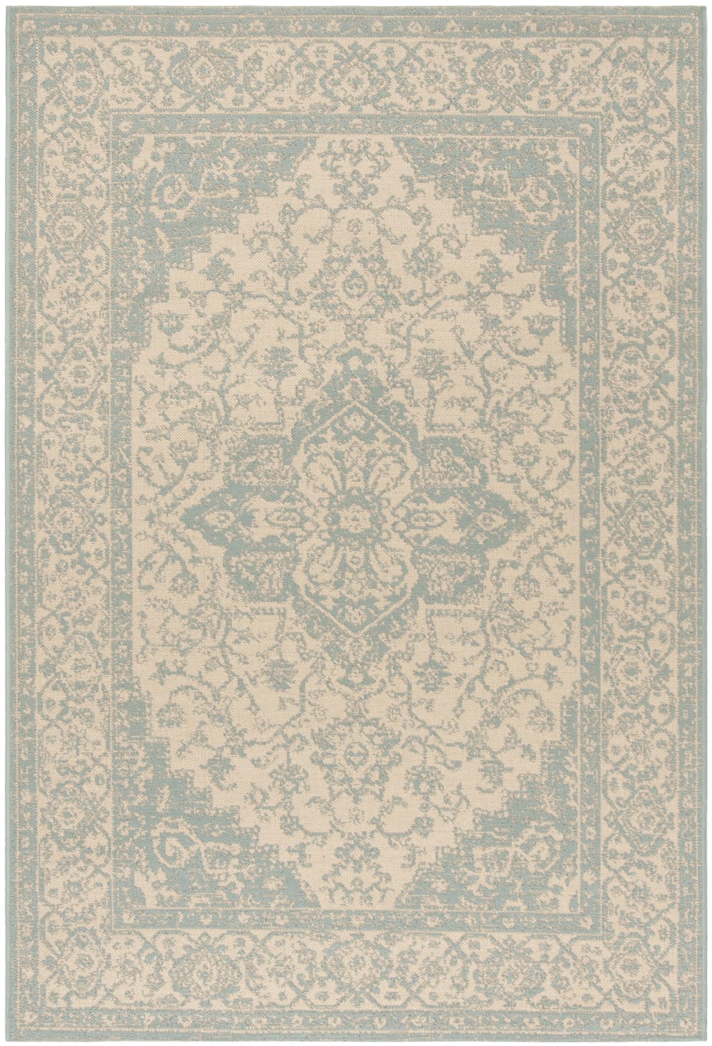 Tapis bleu 122 x 183 cm
