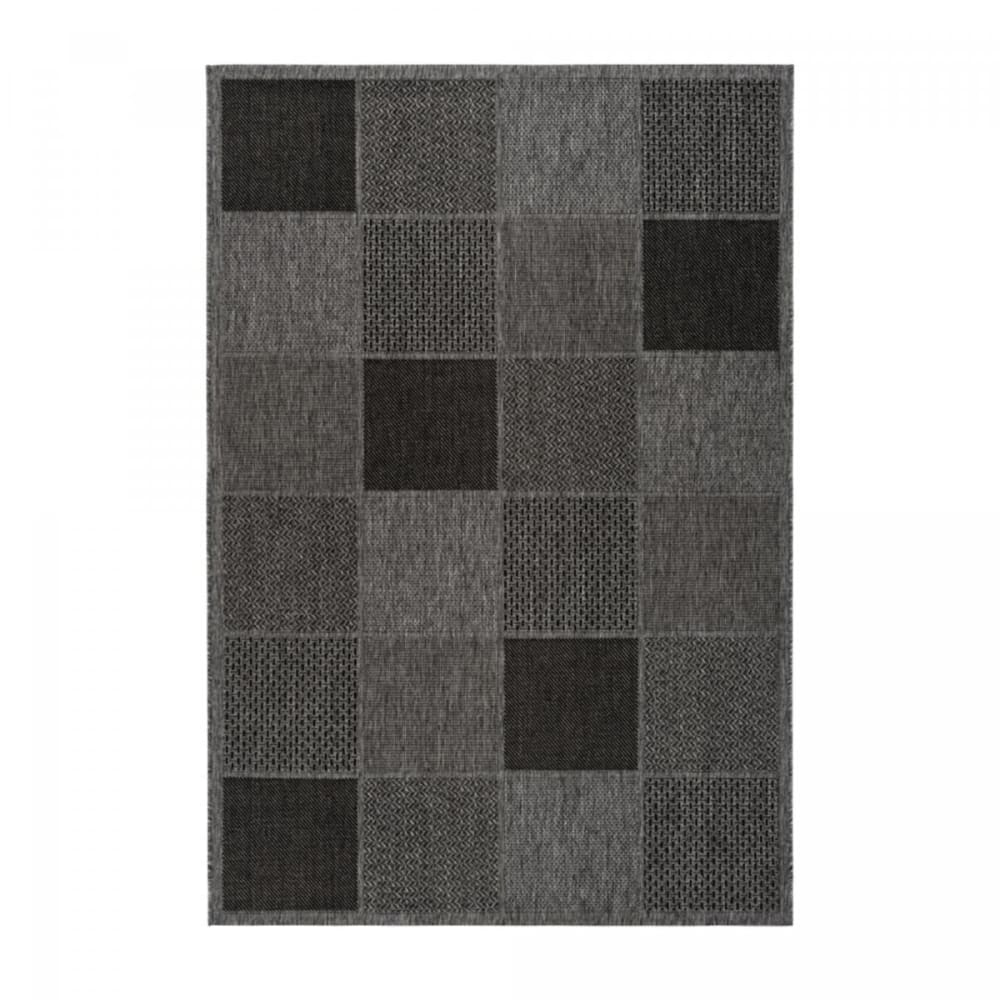 Tapis exterieur 120x170 argent, gris clair , gris foncé