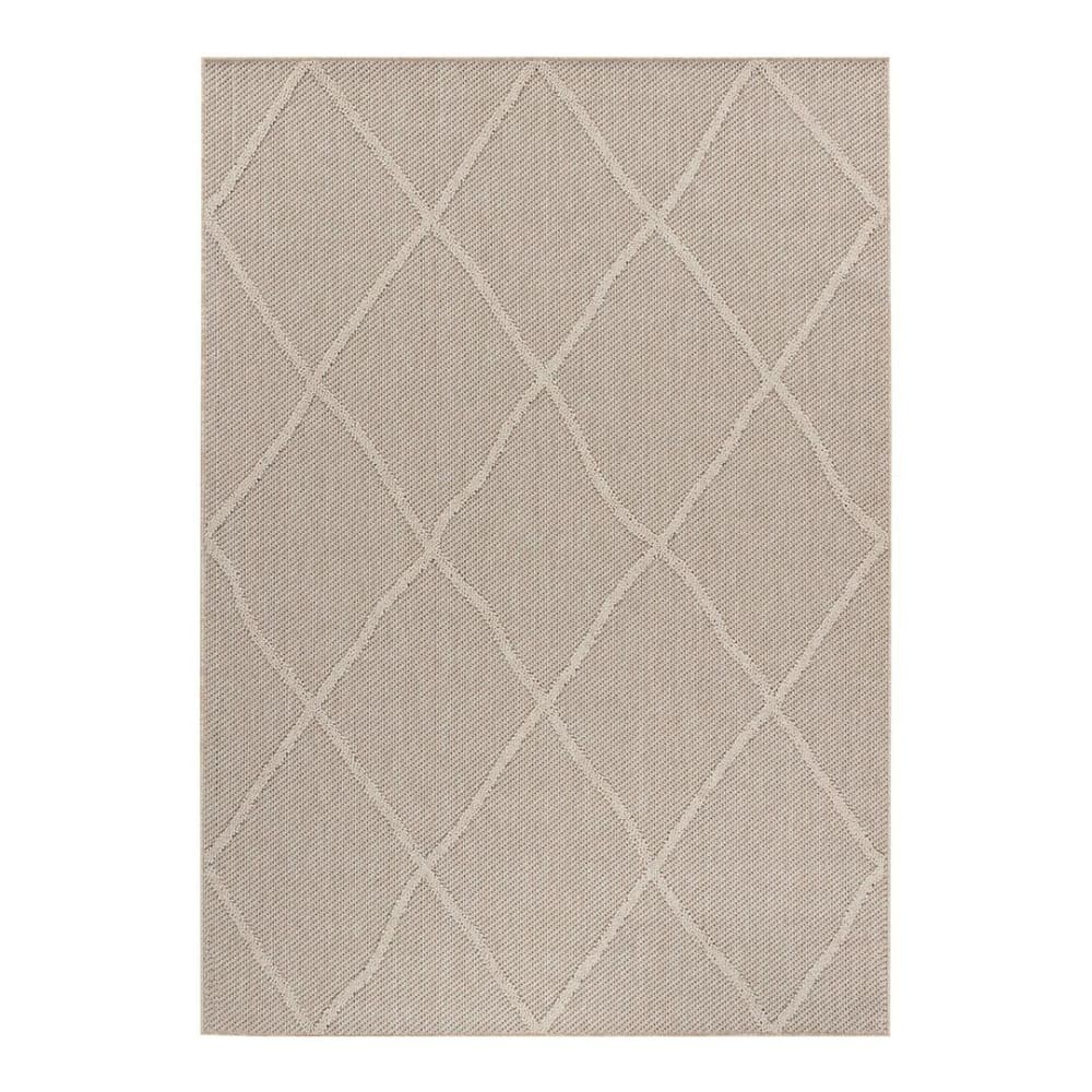 Tapis ethnique berbère en polypropylène beige 120x170
