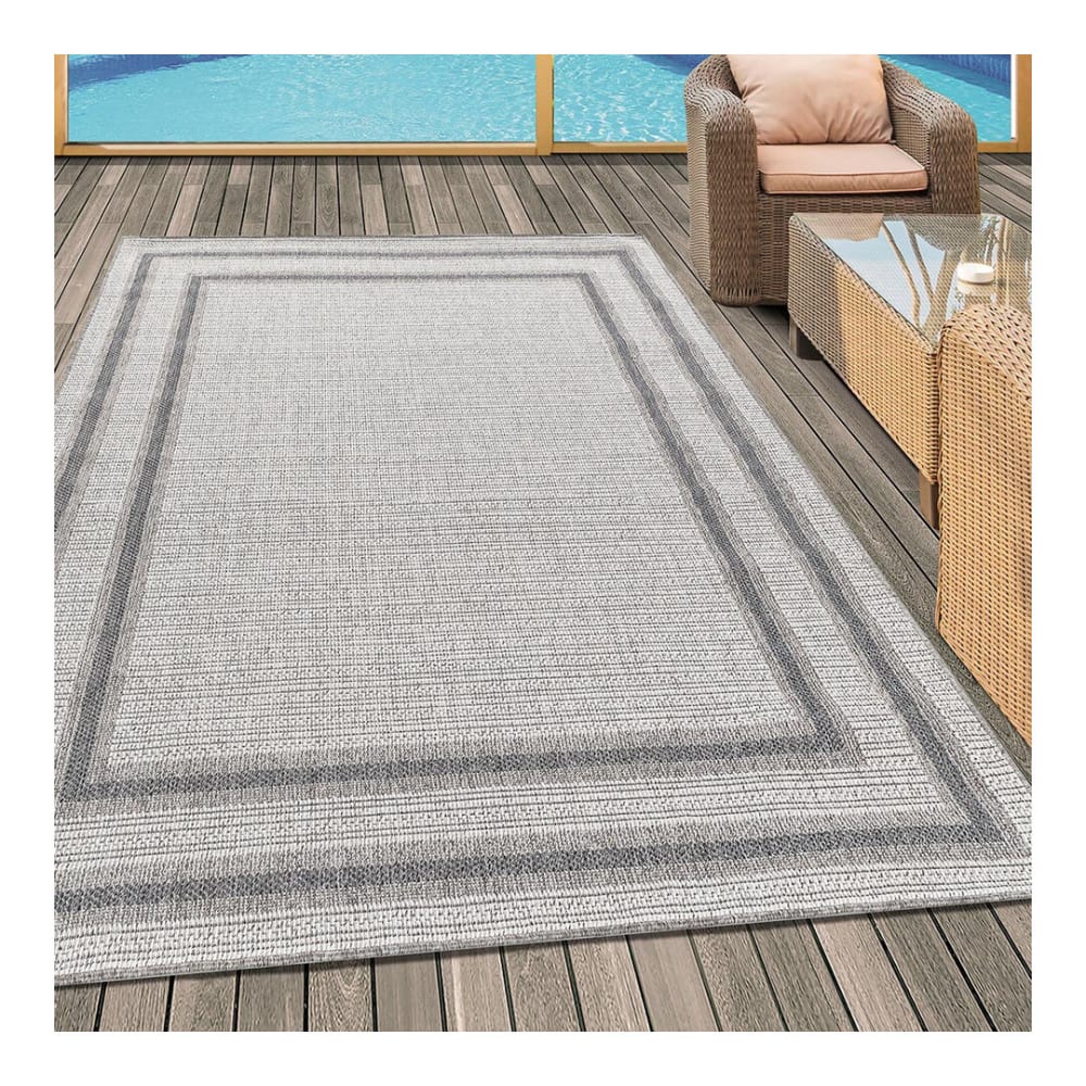 Tapis  design en polypropylène crème 120x170