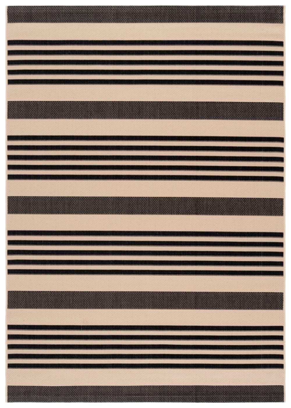 Tapis polypropylène noir/neutre 122 x 170 cm