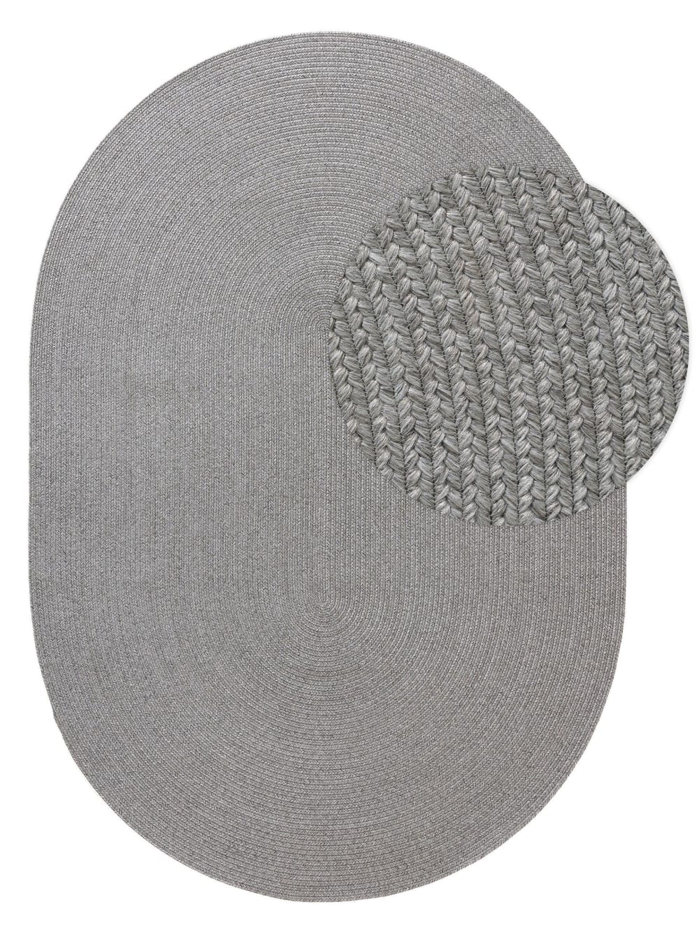 Tapis d'extérieur & intérieur gris 120x170
