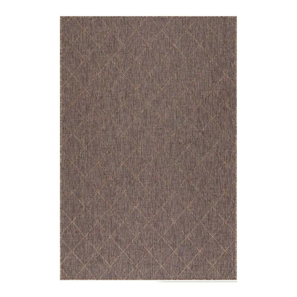 Tapis géométrique design en polypropylène cuivre 120x170