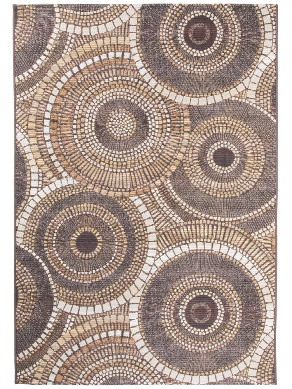 Tapis d'extérieur & intérieur marron 120x180
