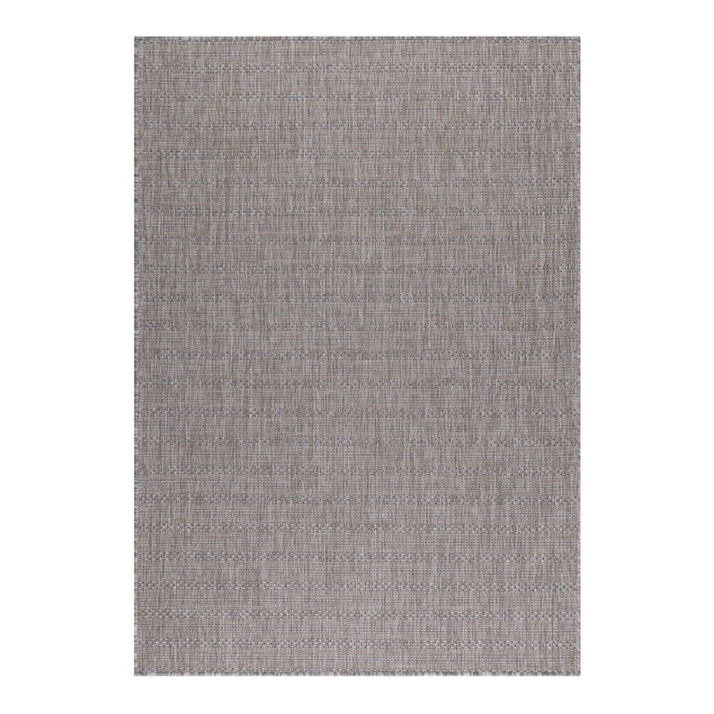 Tapis rayé design en polypropylène beige 120x170