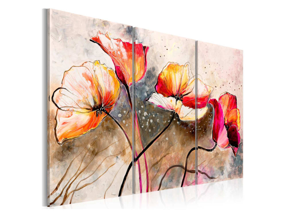 Tableau Dans les coquelicots - 120 x 80 cm - Artgeist