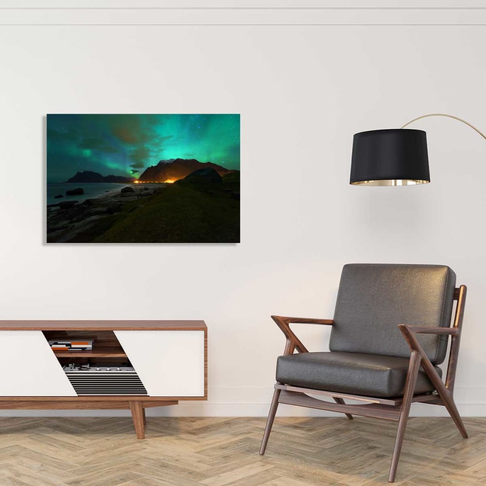 Tableau norvège aurore boréale Tableau plexiglas 120x80 cm