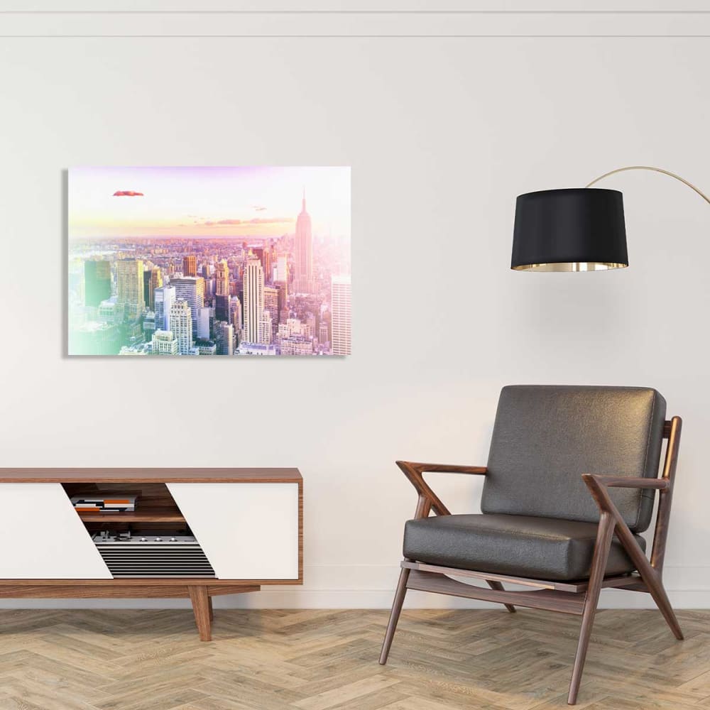 Tableau new york pastel impression sur aluminium 120x80 cm