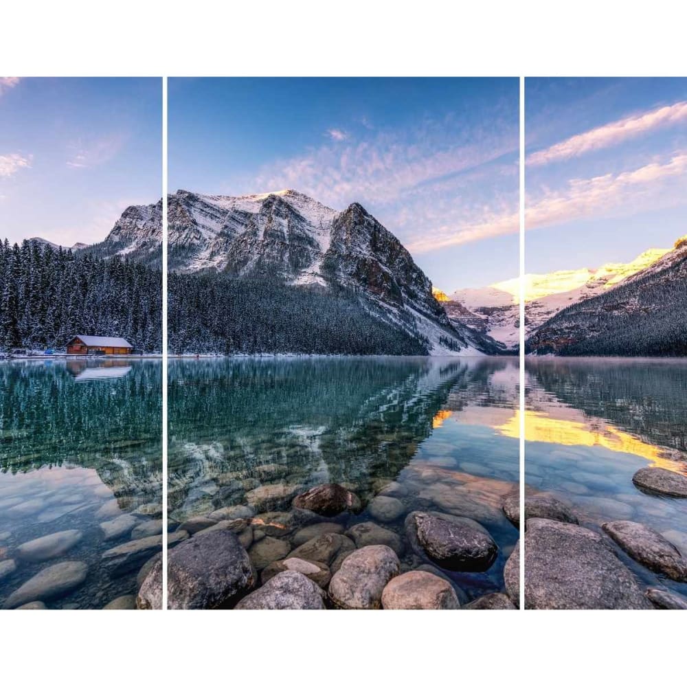 Triptyque sur toile montagne