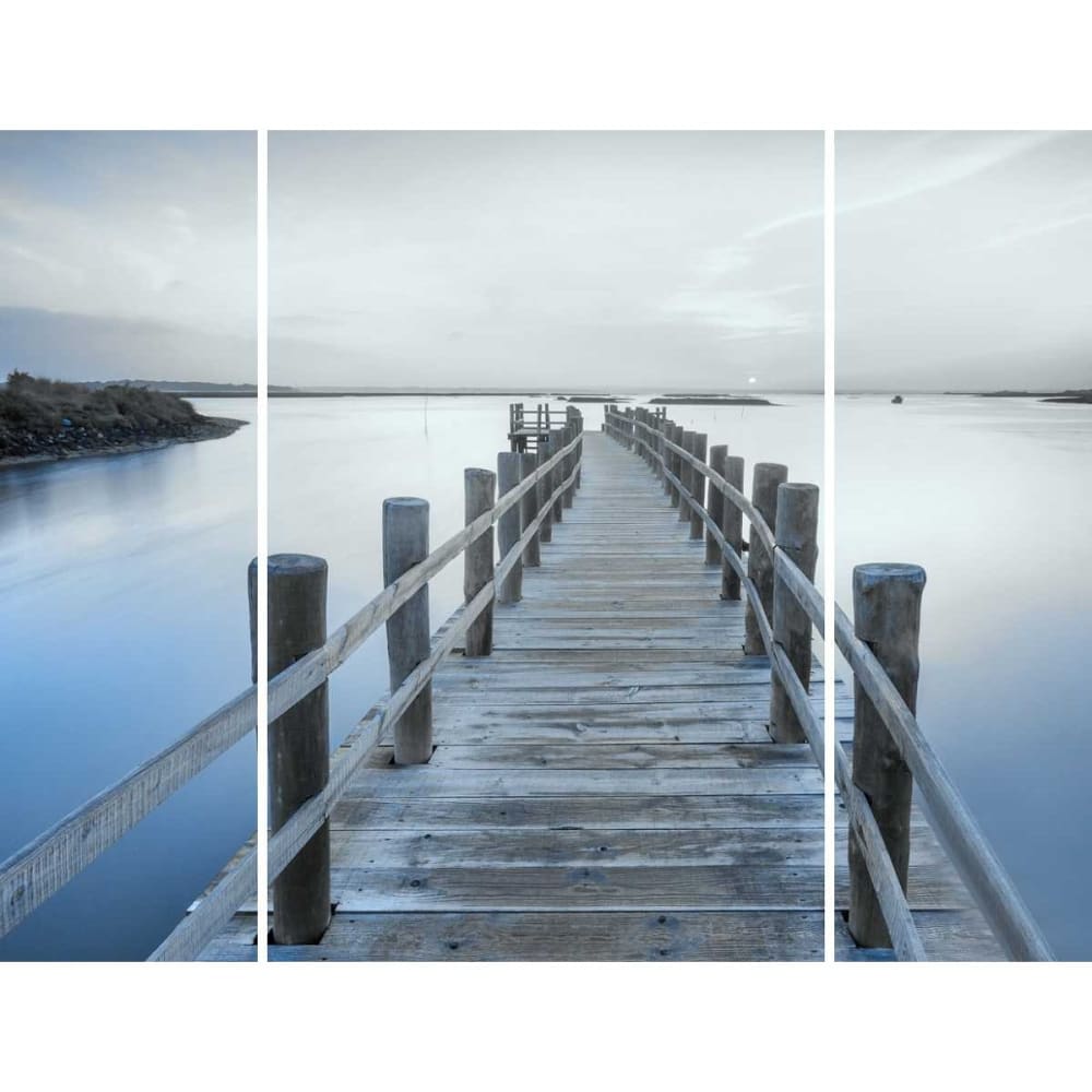 triptyque sur toile ponton