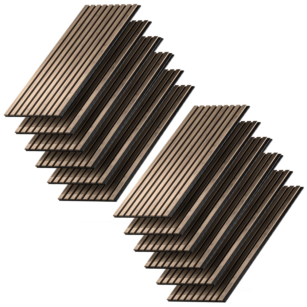 Panneau acoustique 12 pièces noyer 120x40cm