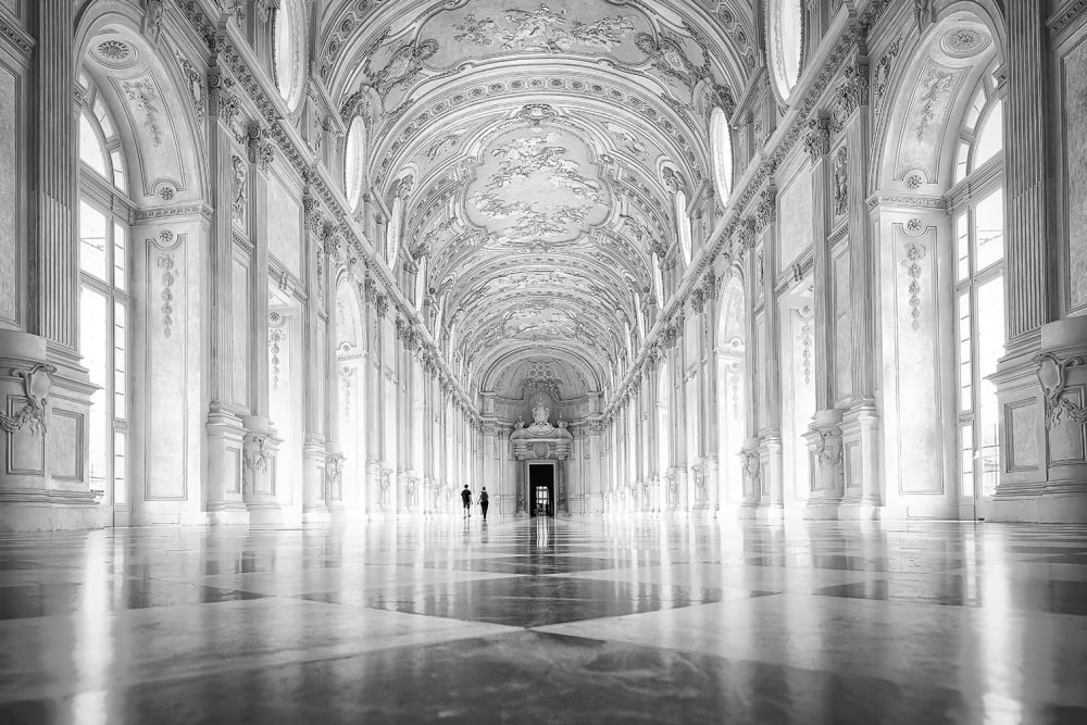 Tableau d'art galerie des glaces toile imprimée 120x80 cm