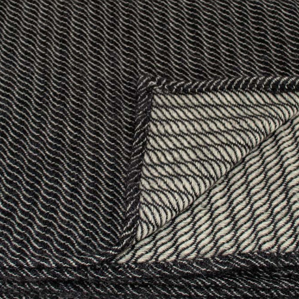 Plaid laine 100% gris anthracite 120x180 cm — vue 3