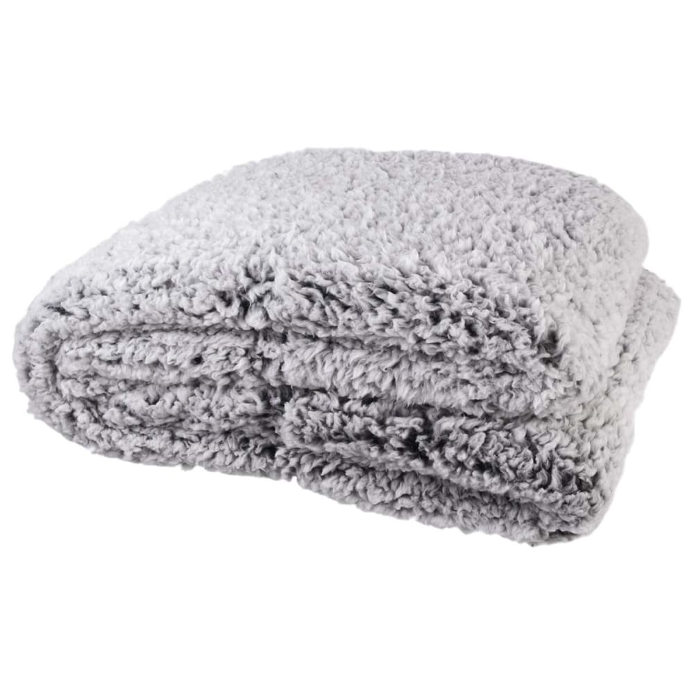 Plaid  ultra doux 120x150cm sherpa gris