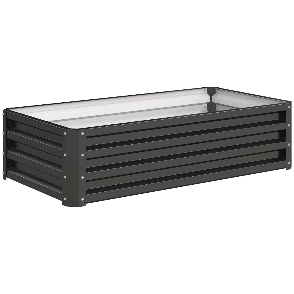 Carré potager jardin 120x60x305cm acier galvanisé gris
