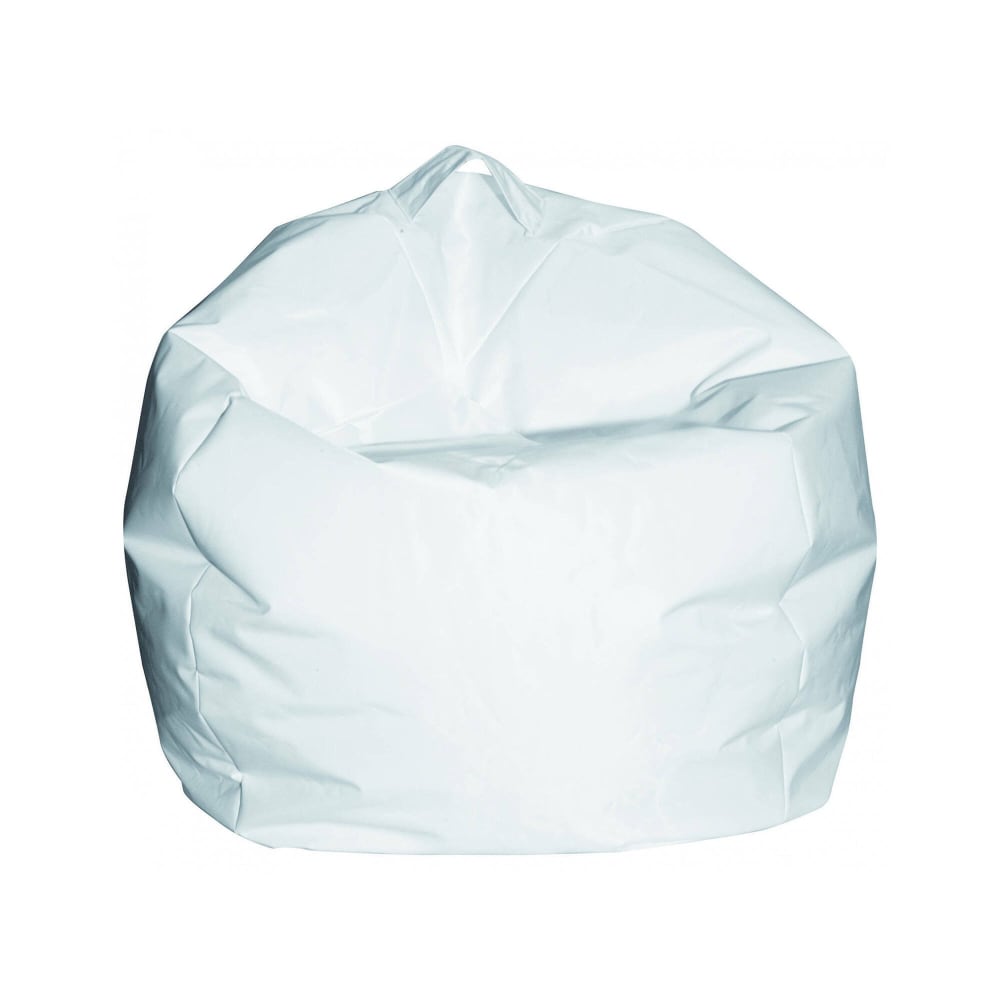 pouf en tissu blanc 65x65x50h