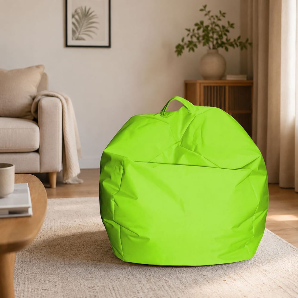 pouf en tissu vert 65x65x50h