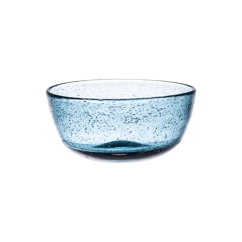 Lot de 6 coupelles bleues en verre 12 cm
