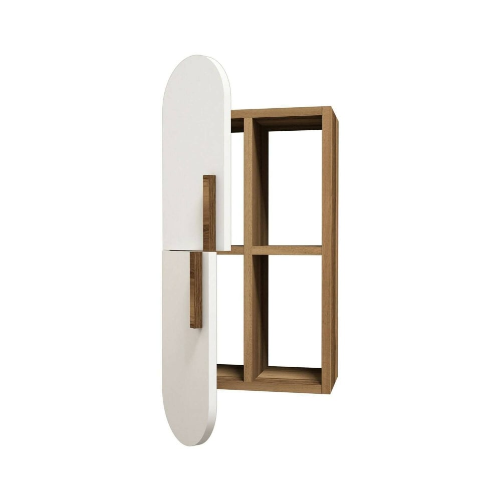 Étagère bois noble brun noyer 35x22x60h cm