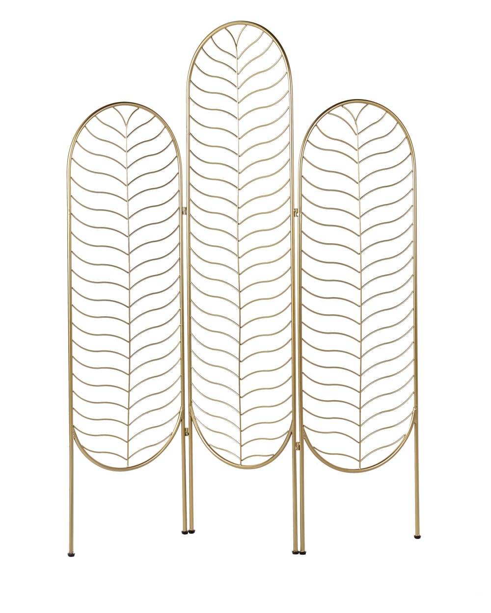 Séparateur de pièce à 3 panneaux doré 120 cm 160 cm