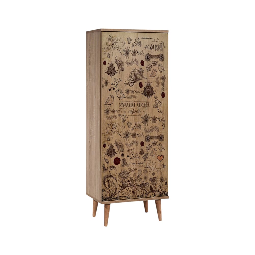 Meuble à Chaussures Chêne Brun 50x38x135h cm