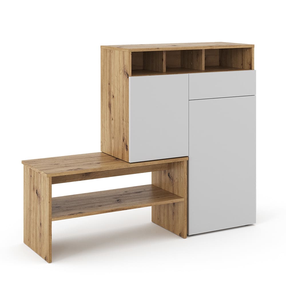 Vicco Schuhschrank, Braun 124.5 x 102cm style modern Braun Spanplatte