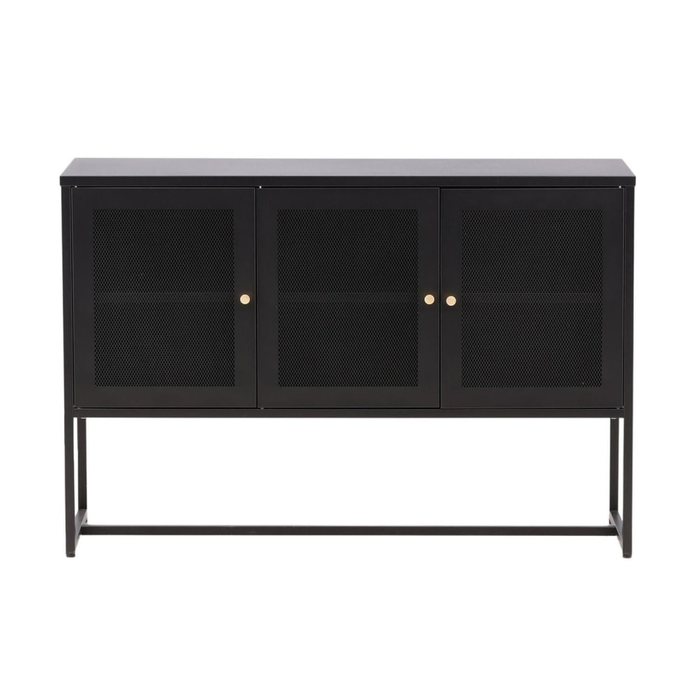 Venture Home Sideboard Malla aus Metall 120cm, Schwarz style industrial Schwarz Metall