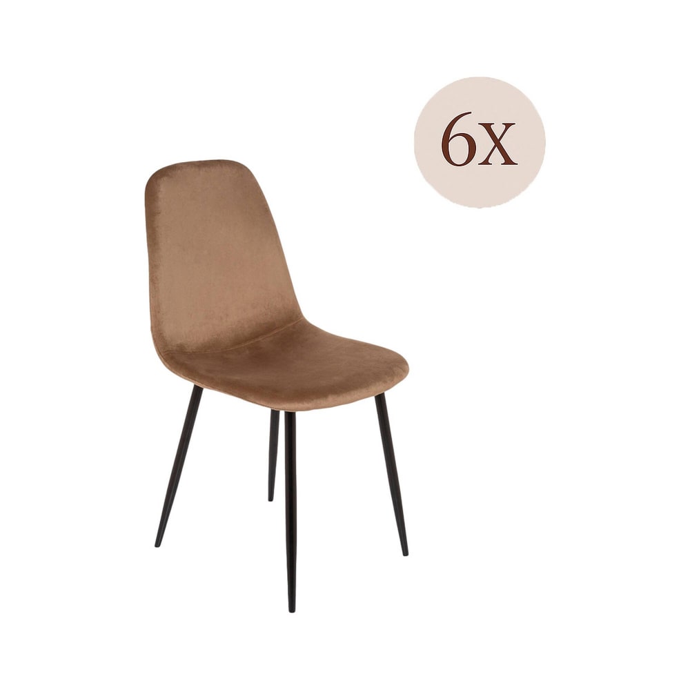 chaise en velours beige
