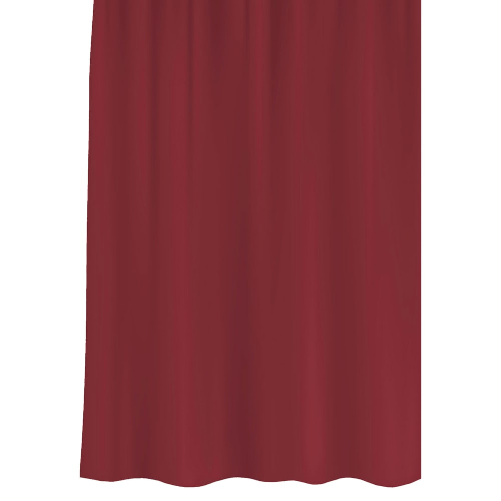 Rideau de douche plastique rouge avec 12 anneaux 180x200cm