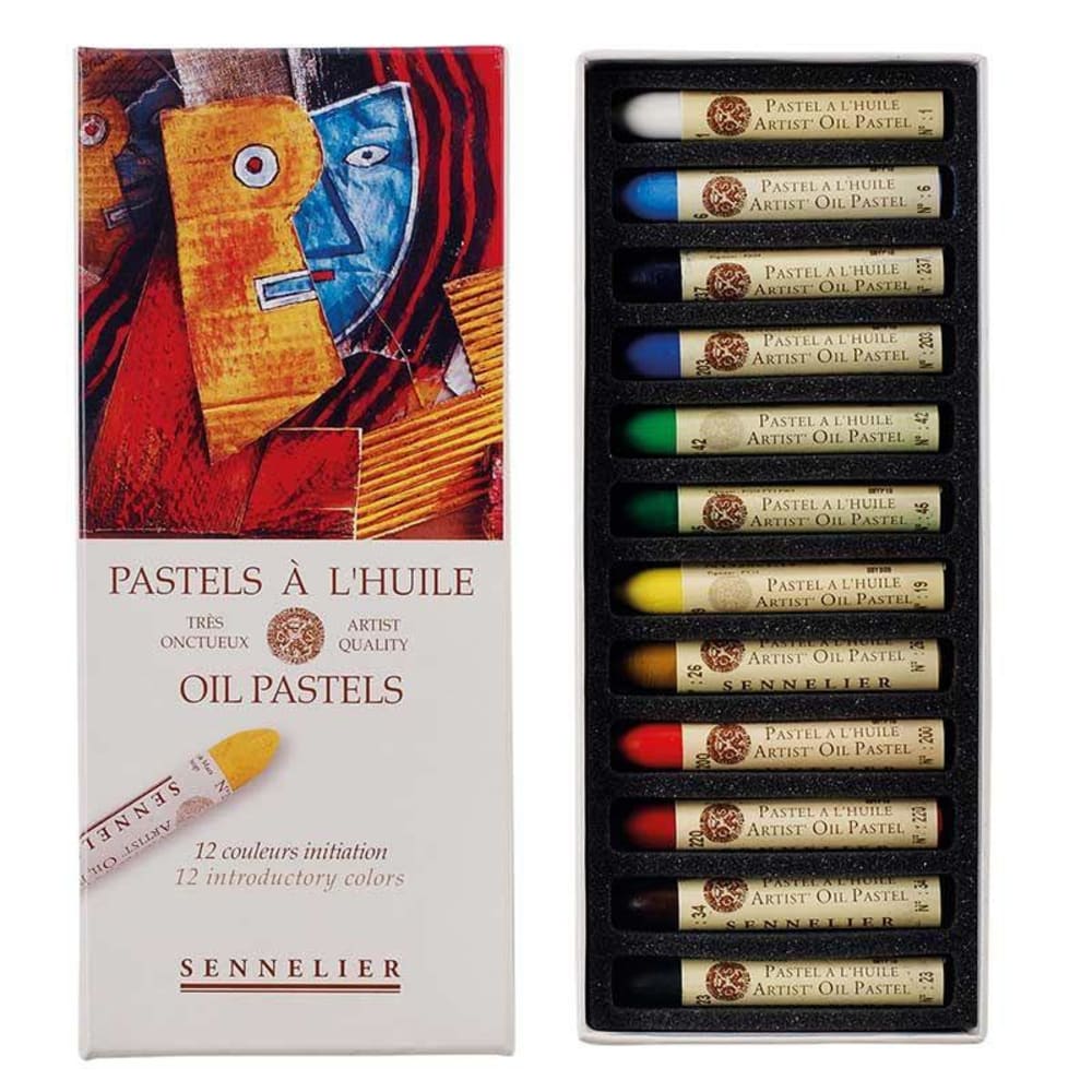 boite 12 pastels huile