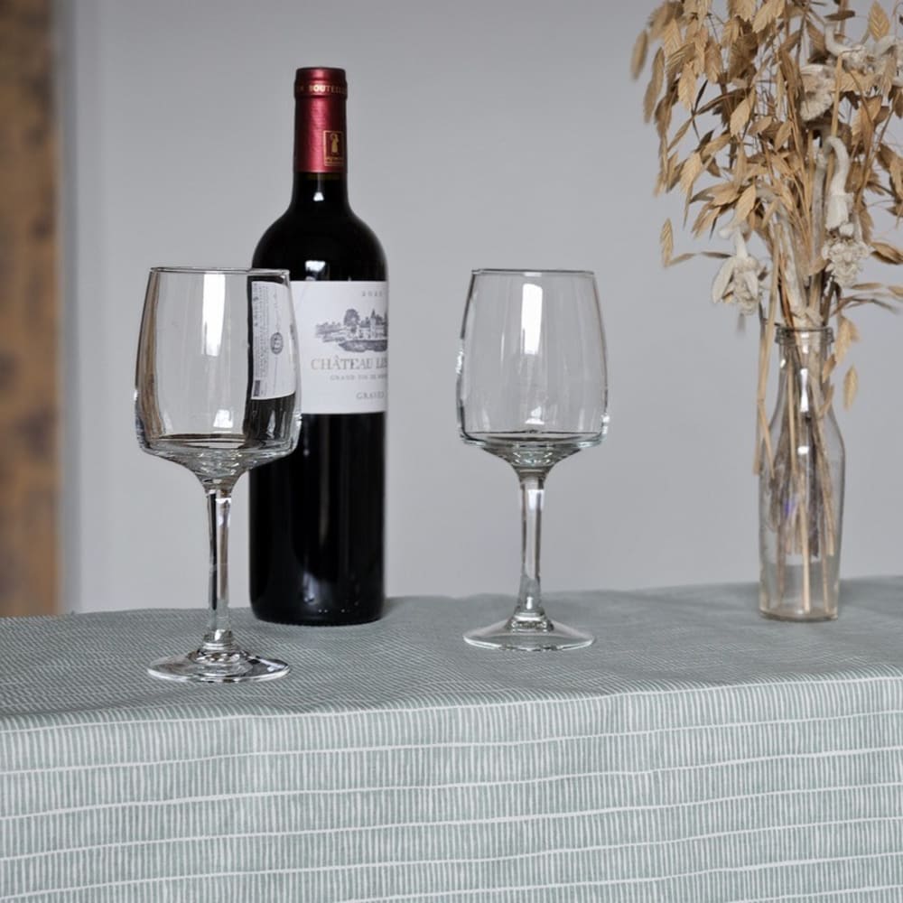 Nappe enduite coton verte carrée 120 x 120 cm - Maisons du Monde