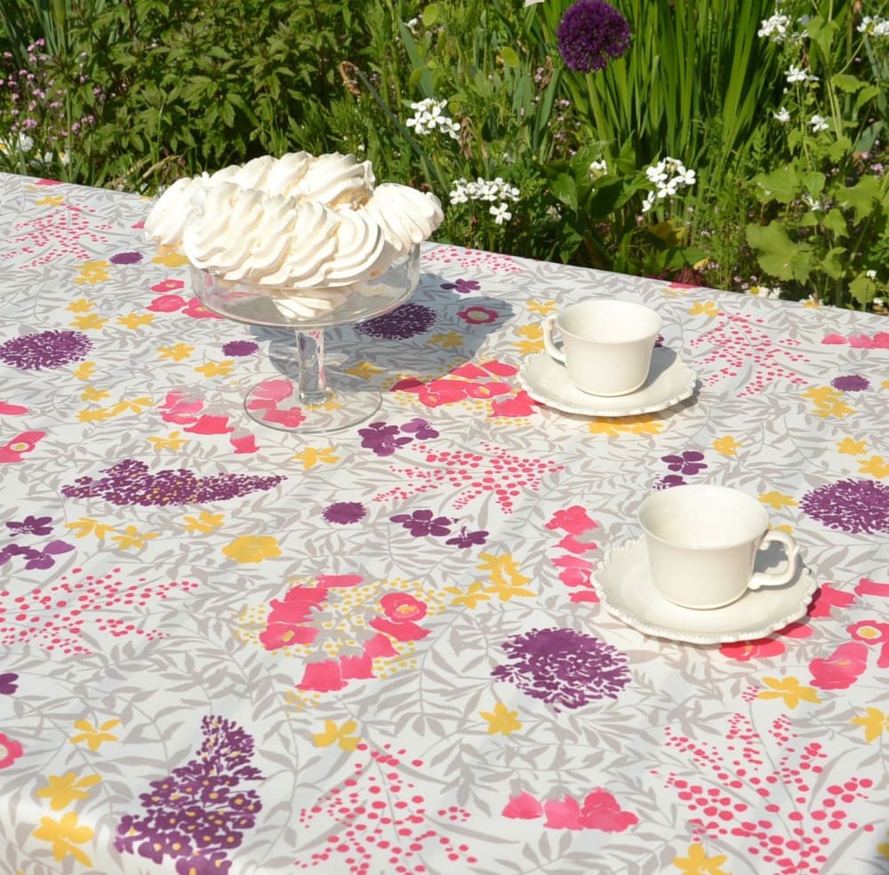 Nappe enduite coton multicolore carrée 120 x 120 cm - Maisons du Monde