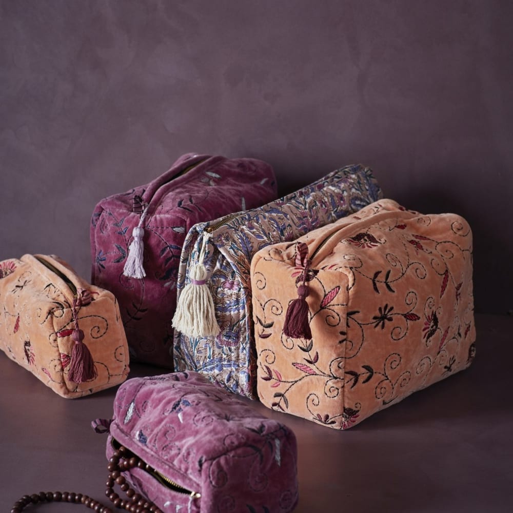 Trousse de toilette velours 12x25 — vue 3