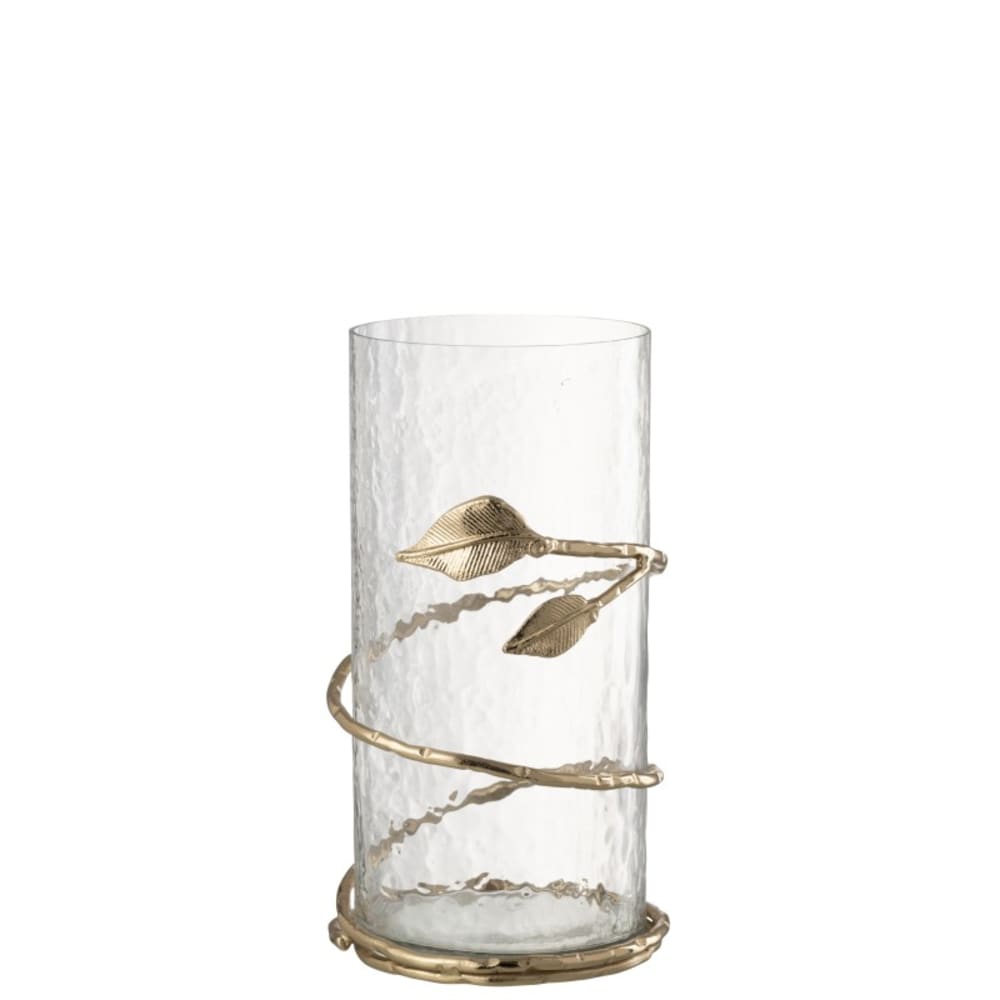 Vase en verre transparent 12.5x12.5x25 cm