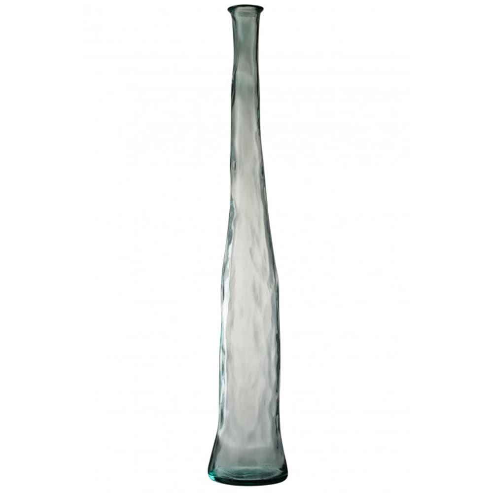 Vase bouteille en verre transparent 18x18x120 cm