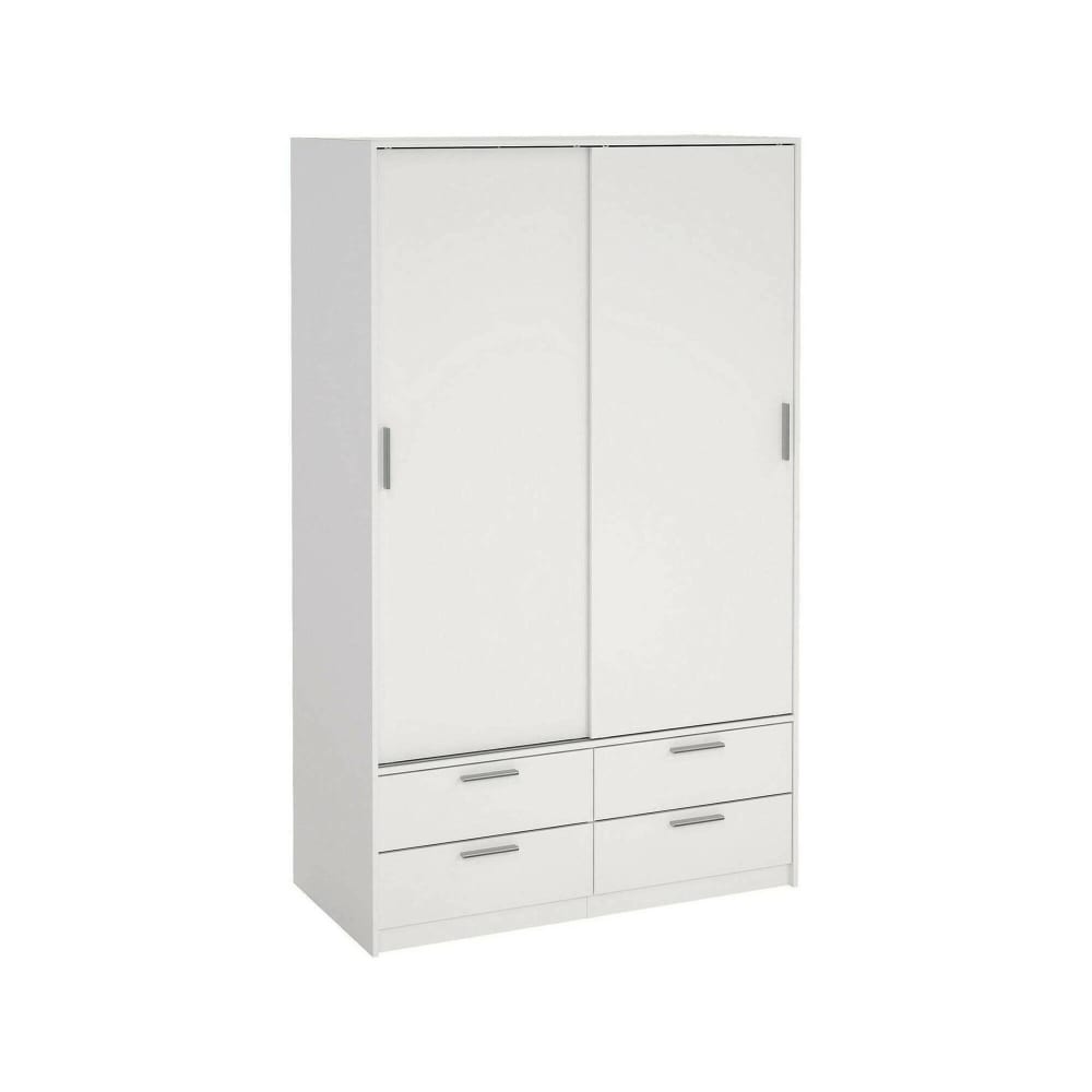Armoire 2 Portes Bois Blanc 121,2x200h cm