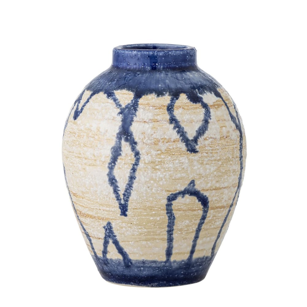 Vase Grès Bleu 12X12