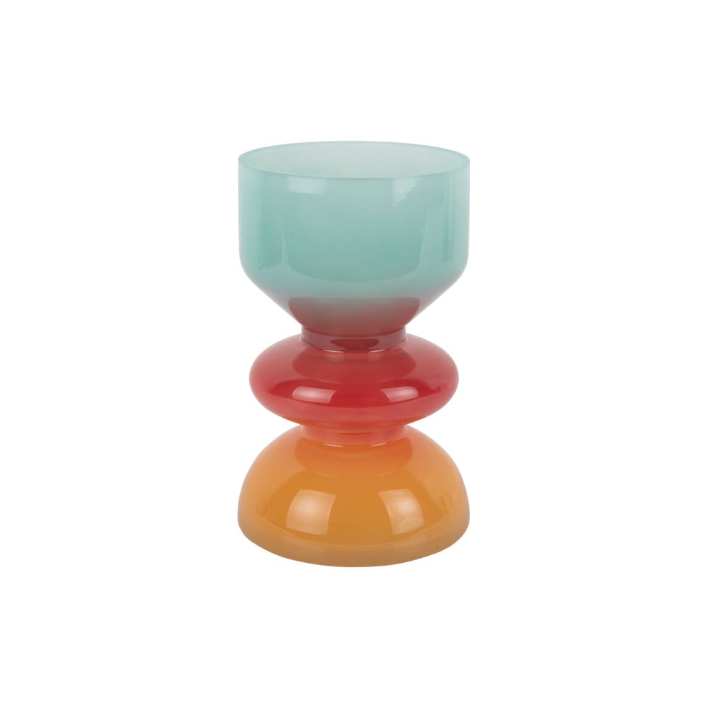 Vase verre multicolor 12.5x12.5x20.5cm