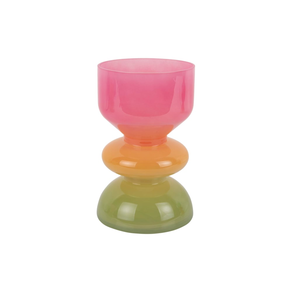 Vase verre multicolor 12.5x12.5x20.5cm