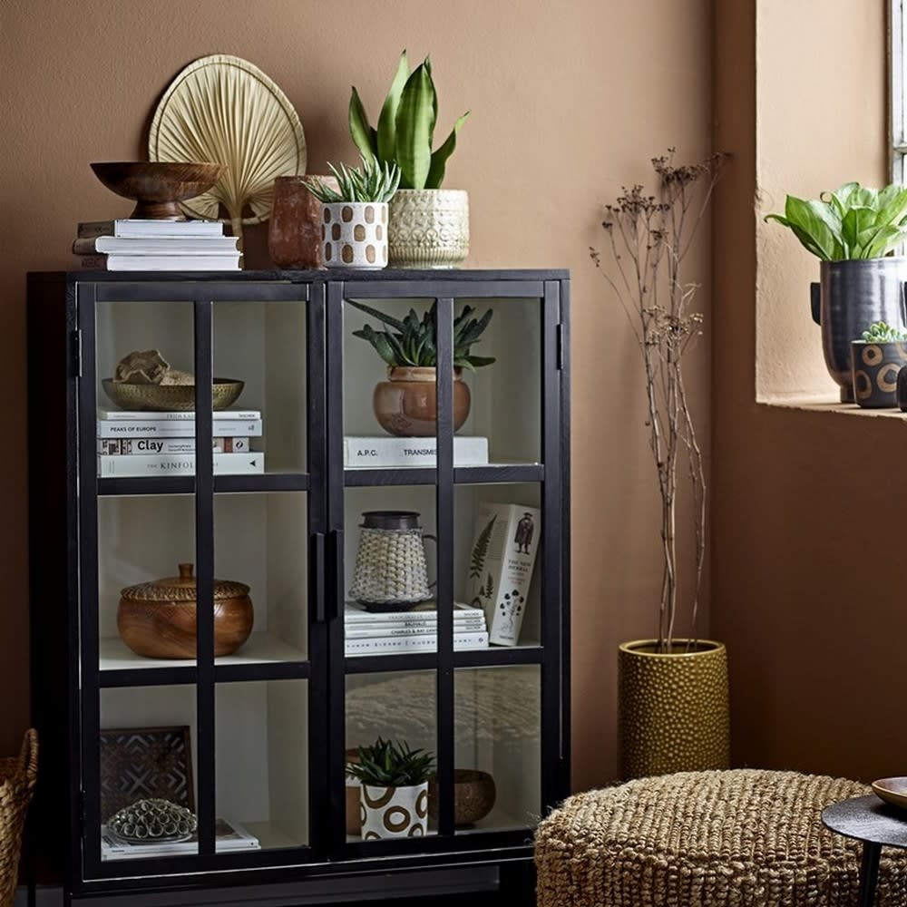 Vase terre cuite noir 12x12 — vue 3