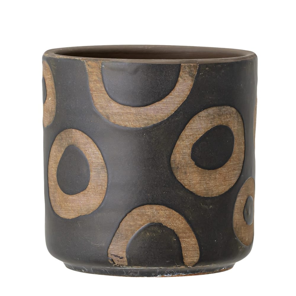 Vase terre cuite noir 12x12 — vue 4